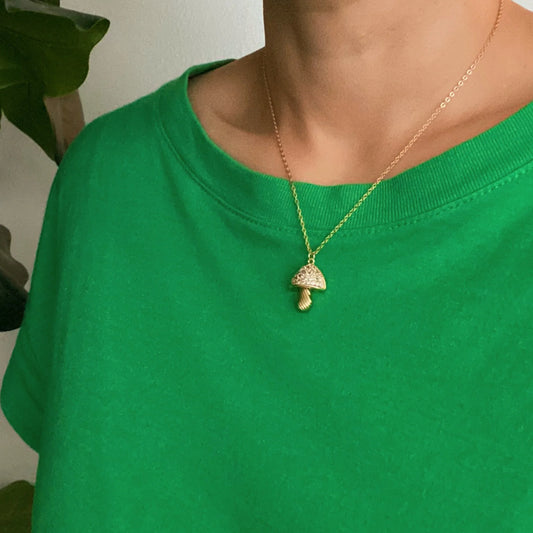 Mushroom Pendant Necklace